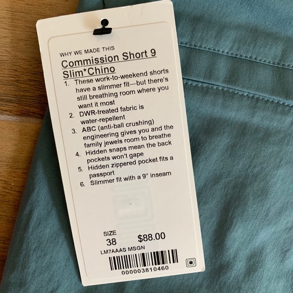 Lululemon commission short 9” chino MSGN size 38 - Picture 4 of 5